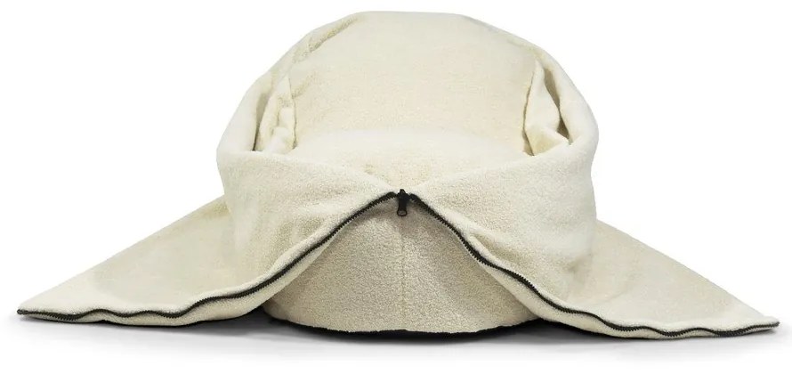 Светлосив детски пуф от букле Cocoon 80 – SLOWDOWN