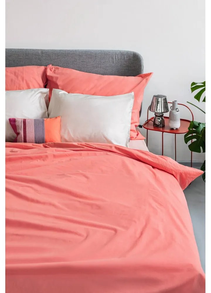 Коралово розово памучно спално бельо за двойно легло , 200 x 220 cm - Bonami Selection