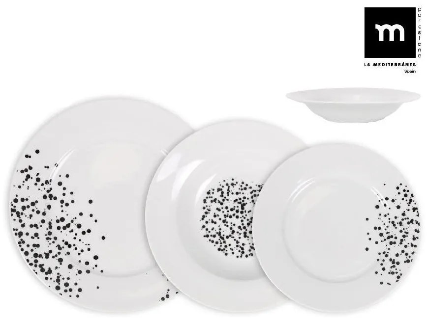 Сервиз за хранене LA MEDITERRANEA Motes ,18 части, порцелан