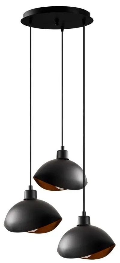 Черно висящо осветително тяло с метален абажур ø 50 cm Sivani – Opviq lights