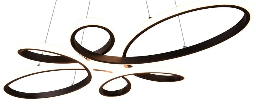 Черно висящо LED осветително тяло Fly - Trio
