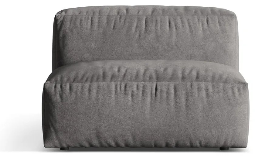 Сив кадифен модул за диван (среден модул) Martina – Micadoni