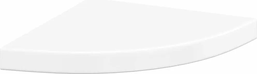 323907 vidaXL 323907  Floating Corner Shelf High Gloss White 35x35x3,8 cm MDF