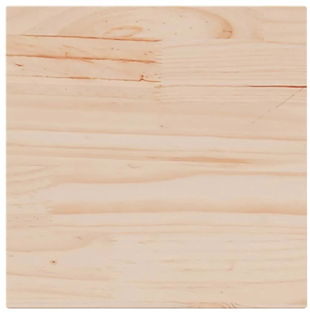847409 vidaXL Плот за маса, 40x40x1,7 см, квадратен, бор масив