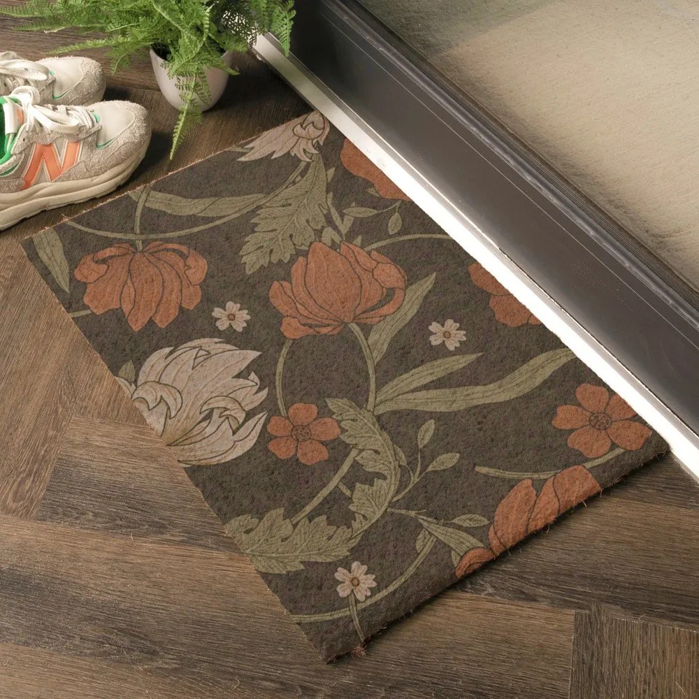 Изтривалка от кокосови влакна 60x90 cm William Morris Rose – Artsy Doormats