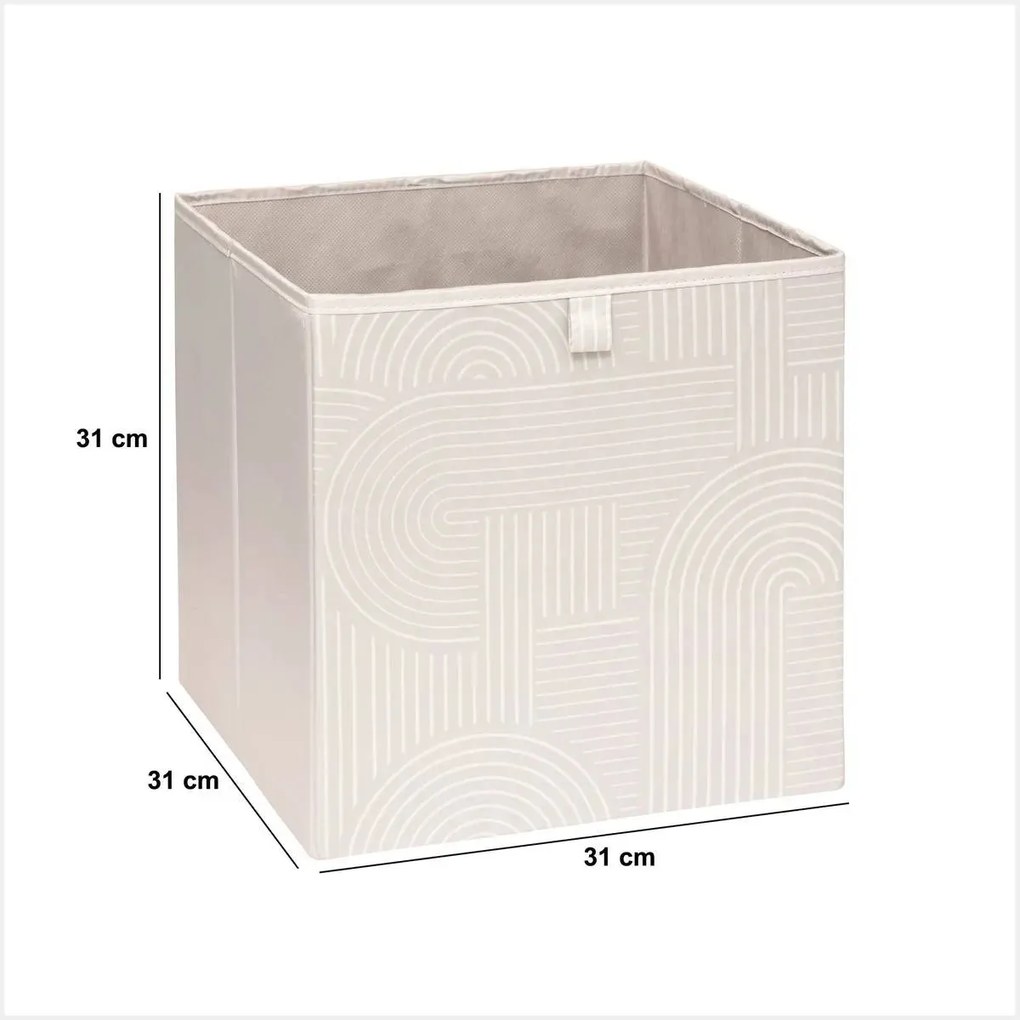 Кутия за съхранение 5five Mix & Modul Zebra, 31x31 cm - Черна