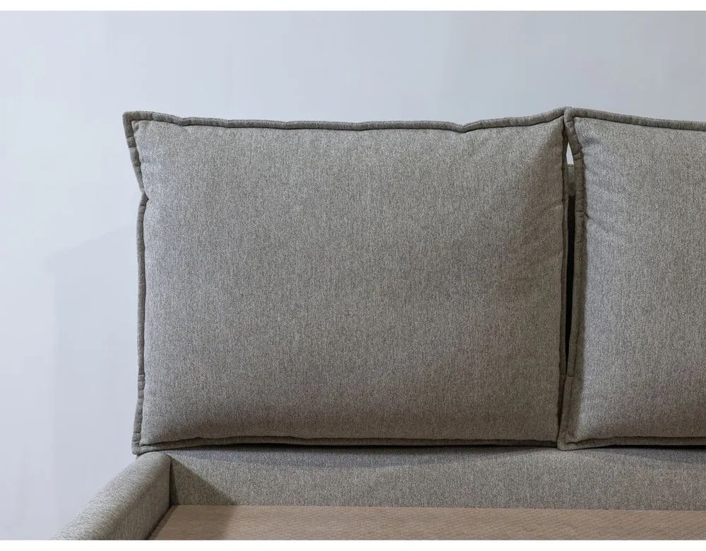 Бежово двойно тапицирано легло с място за съхранение с включена подматрачна рамка 180x200 cm Garance – Bobochic Paris