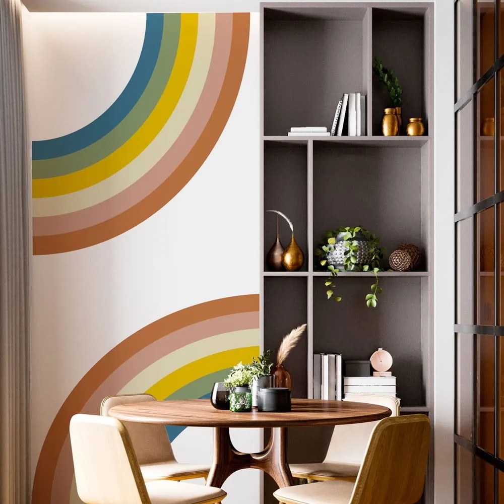 Детски стикер за стена 150x90 cm Pastel Rainbow - Ambiance