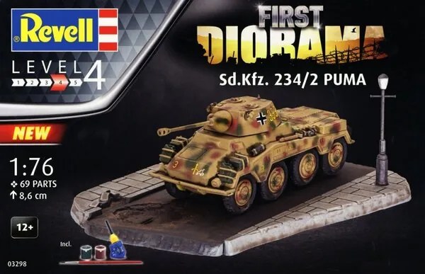 Сглобяем модел, Revell, Брониран автомобил Sd.Kfz 234/2 Puma, Комплект диорама