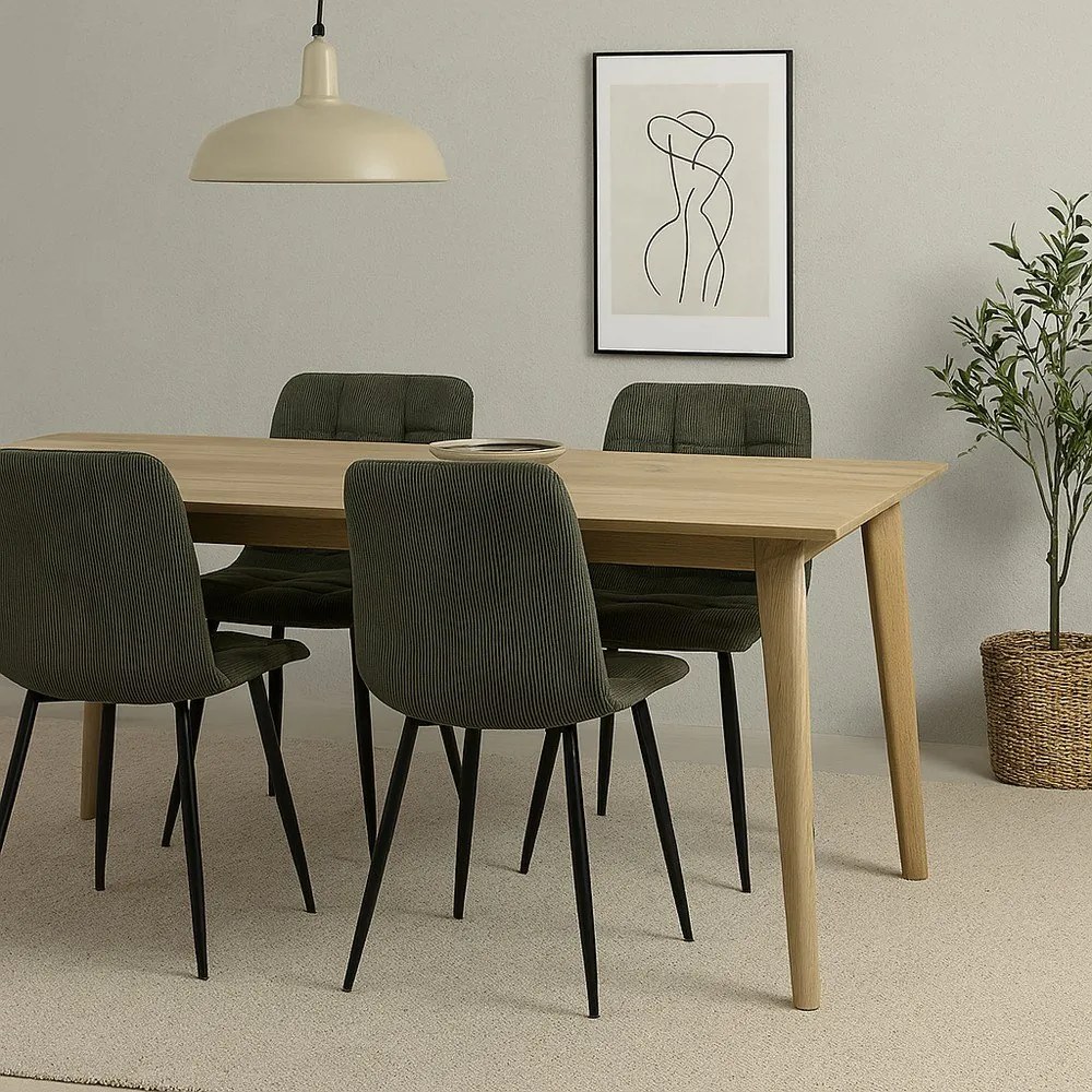 Зелени тапицирани трапезни столове в комплект 2 бр. Moseby – Bonami Essentials