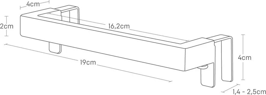 Черен висящ държач за кухненска кърпа Tower – YAMAZAKI