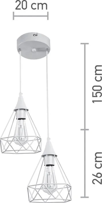 Светлина за окачване InLight 4024-2 ROSETTE-Leuko