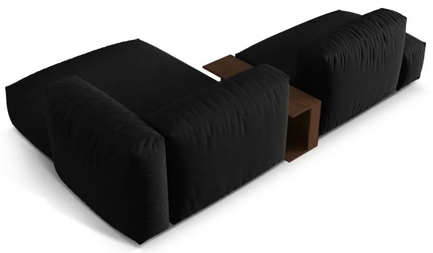 Черен модулен ъглов диван (десен ъгъл) Martina – Micadoni Home