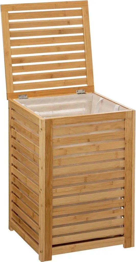 Кош за пране 5five Sicela, Бамбук, 65 L - Черен