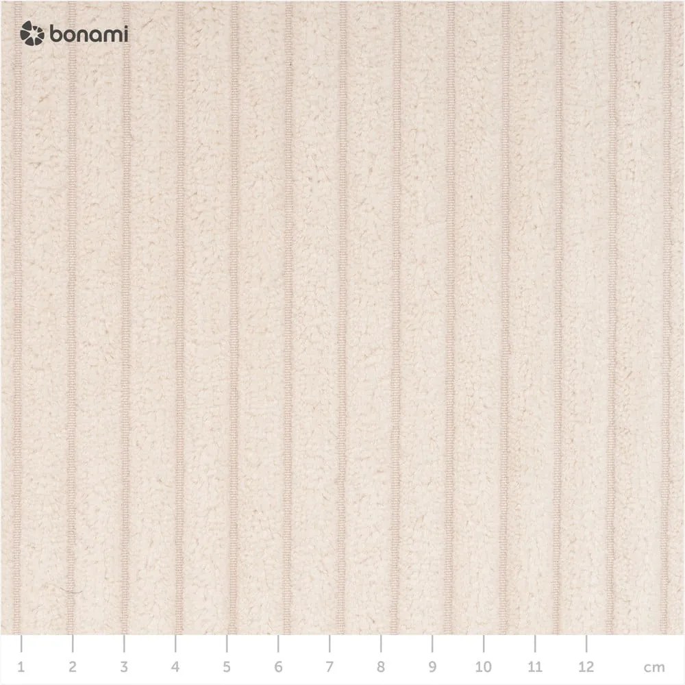 Кремав модул за диван от велур, ляв ъгъл Nihad modular - Bobochic Paris