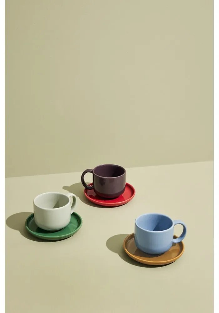 Светлосиньо-кафява керамична чаша Amare - Hübsch