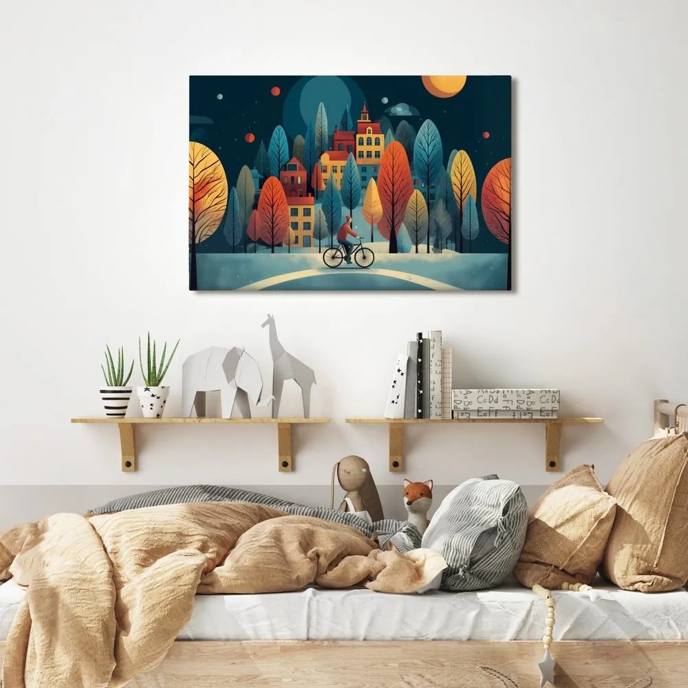 Картина на платно – Зимна разходка под звездите