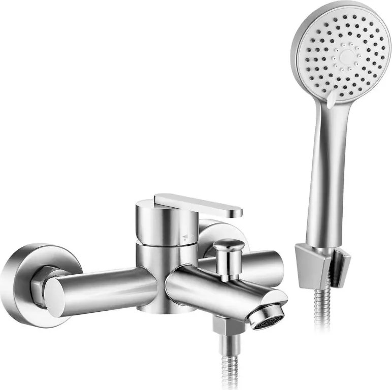 REA-B5514 - Комплект за вана с смесител ONTARIO, четкана неръждаема стомана