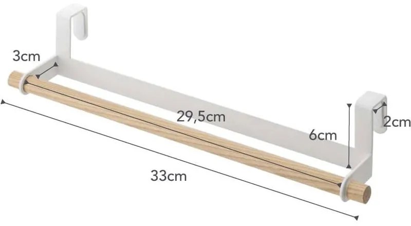 Бяла висяща поставка за кърпи Tosca - YAMAZAKI