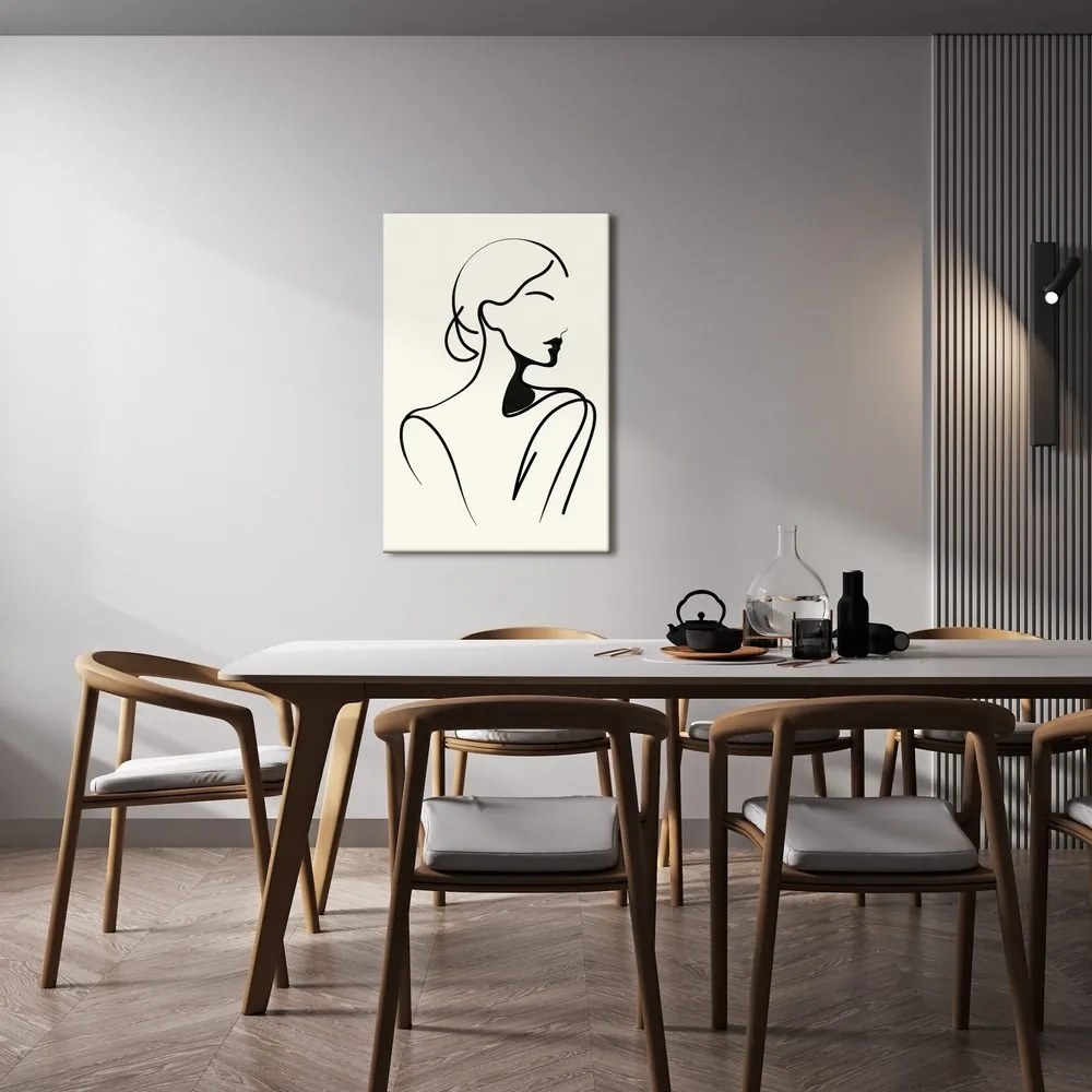 Картина на платно – Жена в минималистични линии