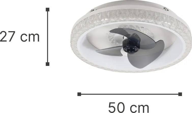 Вентилатор на тавана със светлина Chilko InLight 1010003-Gkri