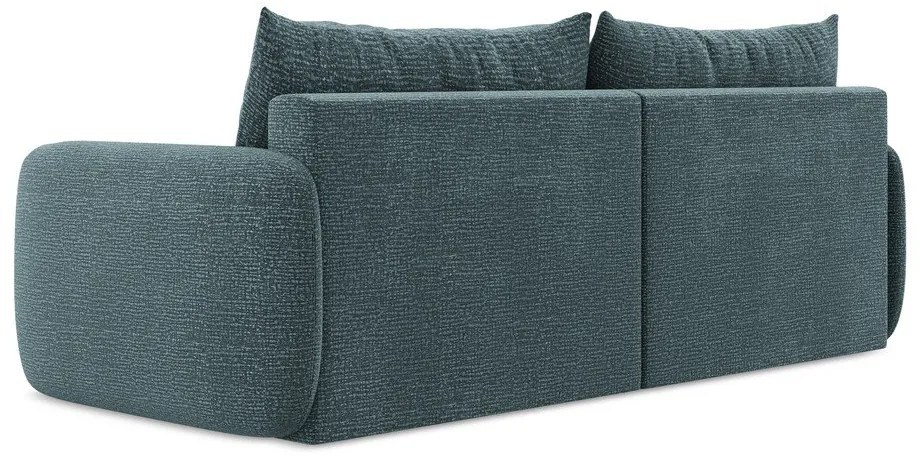 Тюркоазен разтегателен диван с място за съхранение 238 cm Kalena – Makamii