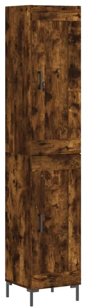 3200454 vidaXL Висок шкаф, опушен дъб, 34,5x34x180 см, инженерно дърво