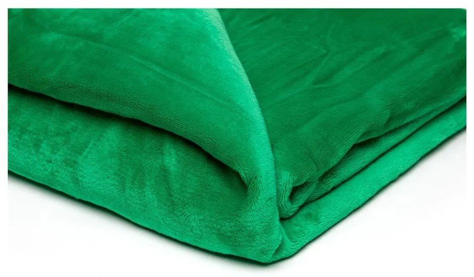 Зелено микроплюшено одеяло, 150 x 200 cm - My House
