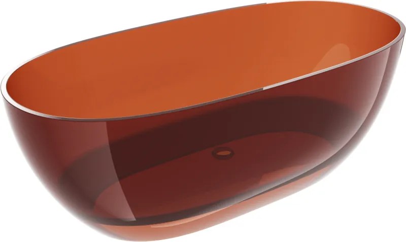 Mexen Pure earth свободностояща прозрачна вана 170 x 80 см, хромиран изпускател - 58071708005