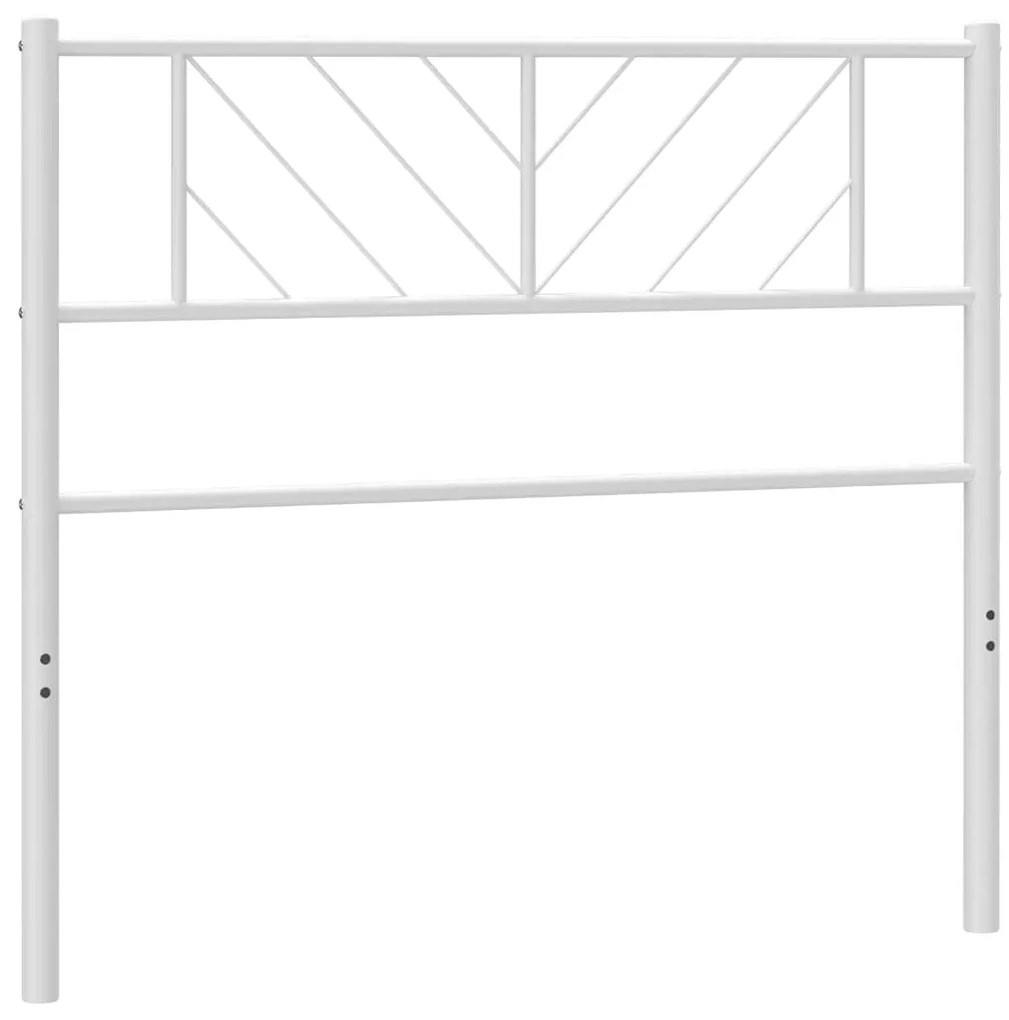 372254 vidaXL Метална резервна табла за легло, бяла, 75 см