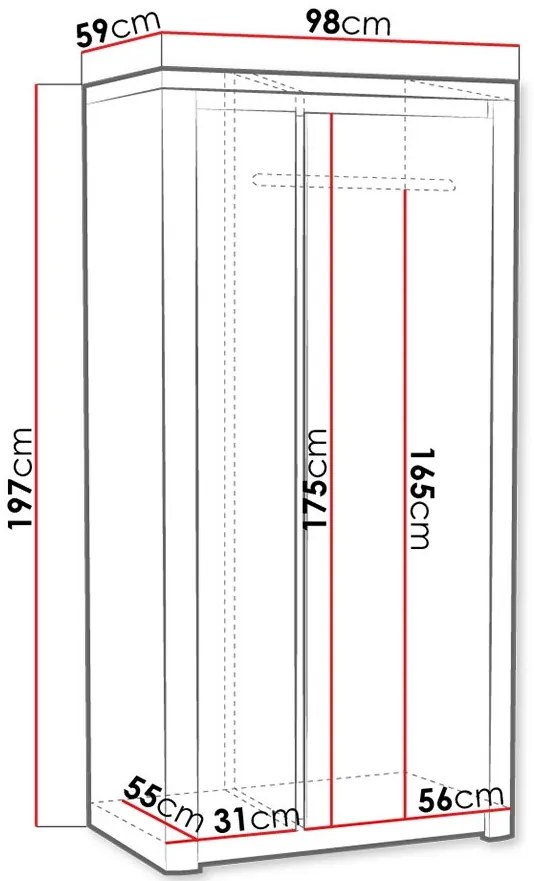 Гардероб Livinio L1 2-door