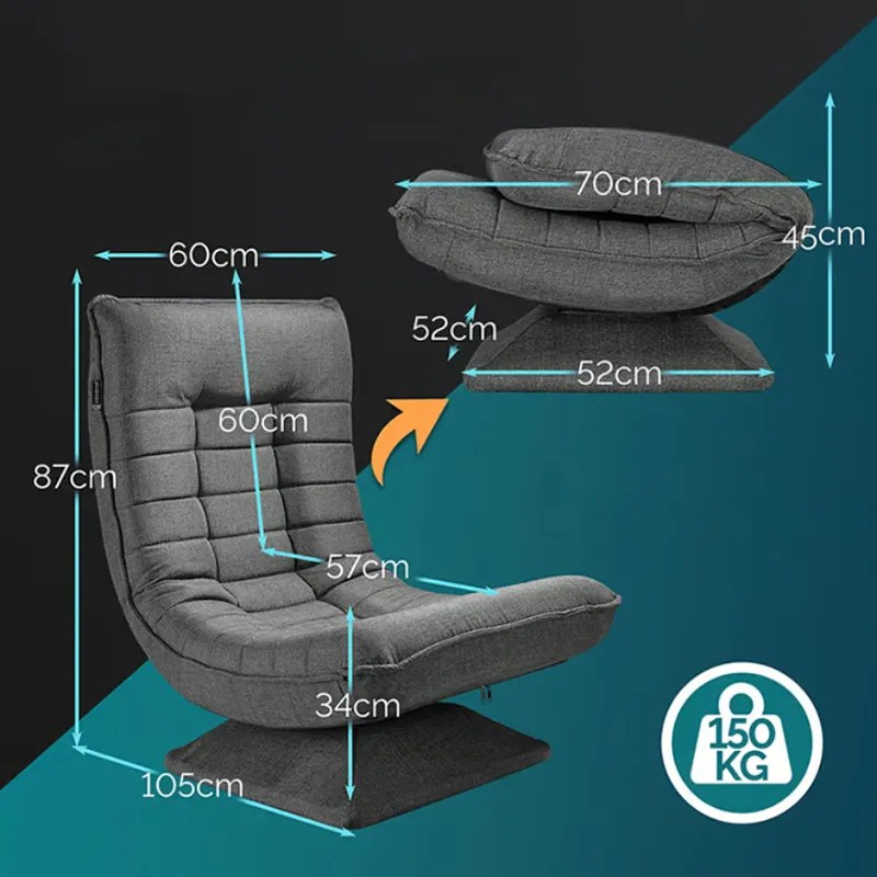 Стол от плат Aberdeen - 360°, 5 позиции Черен