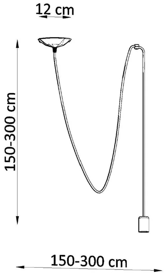 Черно висящо осветително тяло Spider – Sollux