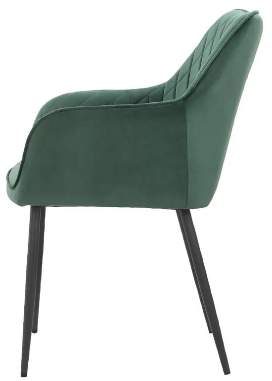 Зелени тапицирани трапезни столове в комплект 2 бр. Elvira – Støraa