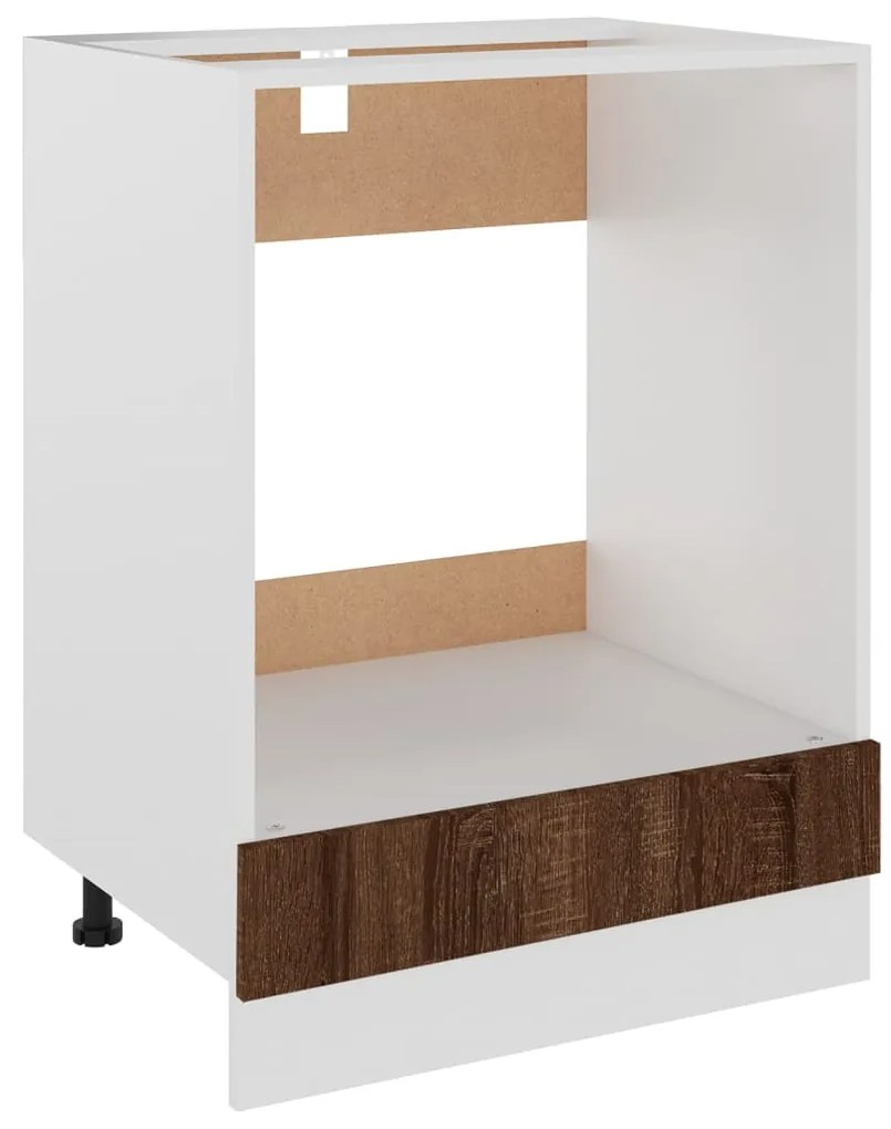 825836 vidaXL Шкаф за фурна, Lyon кафяв дъб, 60x46x81,5 см, инженерно дърво