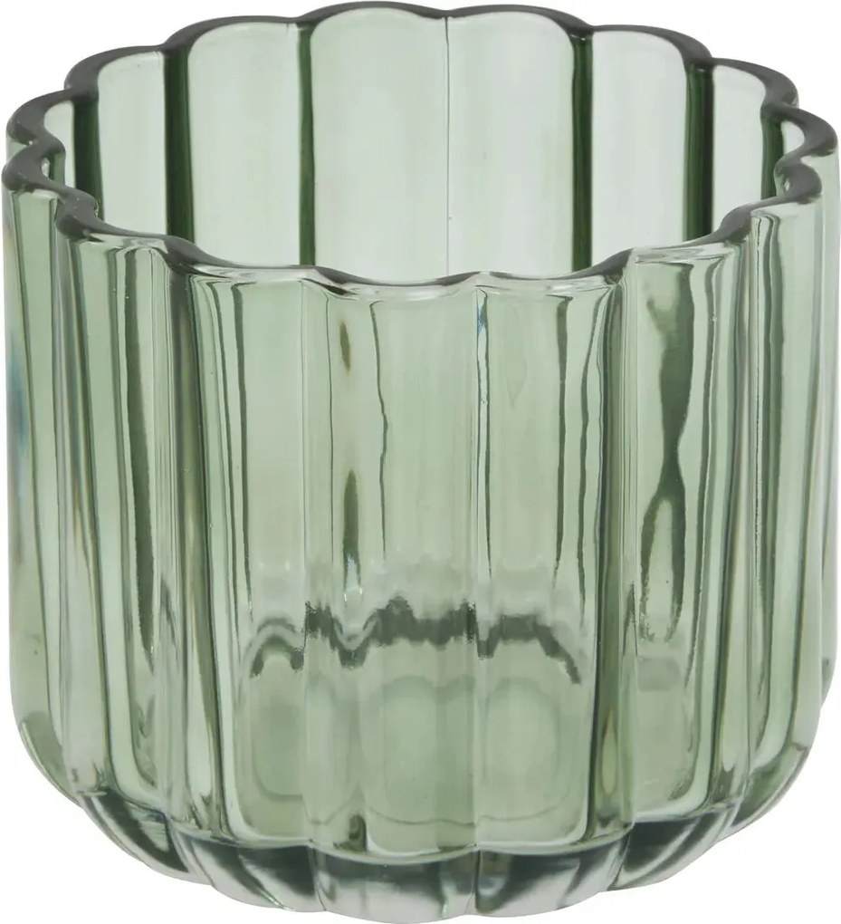 Контейнер за памук 5five Florea, Стъкло - Кехлибар