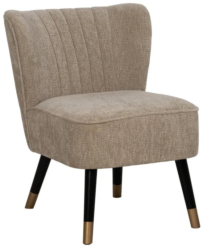 Бежово шенилово кресло Glam – Ixia