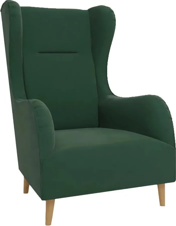 Тъмнозелено кадифено кресло Carole - Ropez