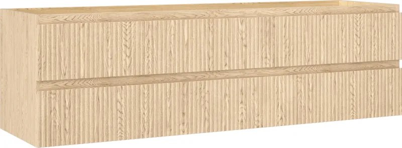 Mexen Rivel шкаф за баня с умивалник 160 см, 2 чекмеджета, оребрена, дъб - 91A20-16047-2-BFF81