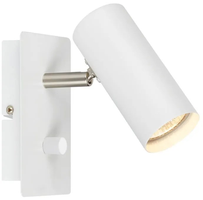 Бяла стенна лампа Barcelona - Markslöjd