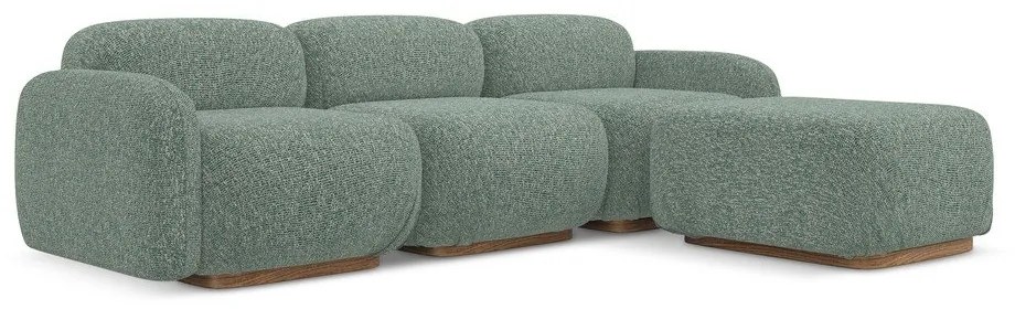 Светлозелен модулен ъглов диван (променлив) Ailani – Makamii