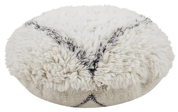 Бяла вълнена табуретка Berber Soul – Lorena Canals
