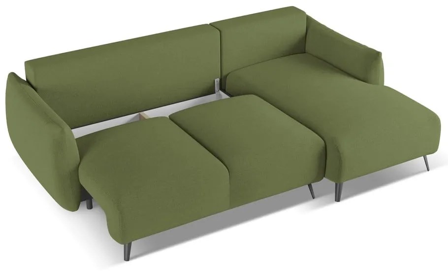 Зелен ъглов диван (десен ъгъл) Malie – Makamii