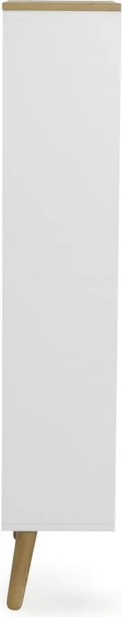 Бяла етажерка за обувки с крака от дъбово дърво с 3 копчета Dot - Tenzo