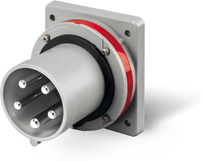 Scame Промишлен щепсел 3P+N+Е 63A 380V IP54, 6h серия Optima панелен монтаж 100x110мм  - 243.6397