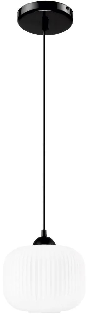 Пендел HARMA 1xE27/15W/230V Ø 20 см бял/черен