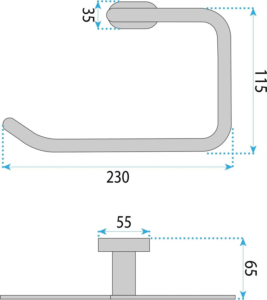 Закачалка за баня Ring 110 Til Brush Copper