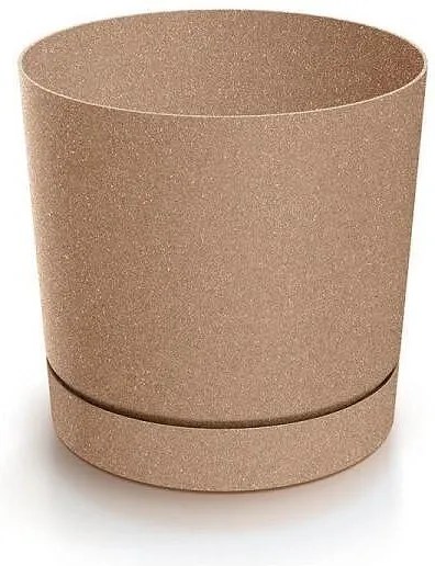 Саксия Tubo P ECO Wood 4665W, 24 см, Натурален
