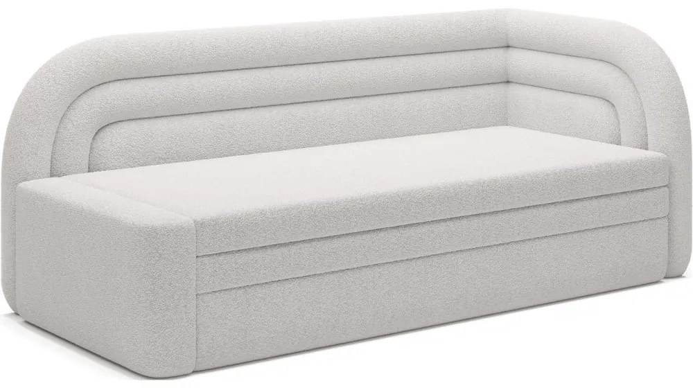 Кремав разтегателен диван с място за съхранение от букле десен ъгъл 223 cm Fabillo – ELTAP