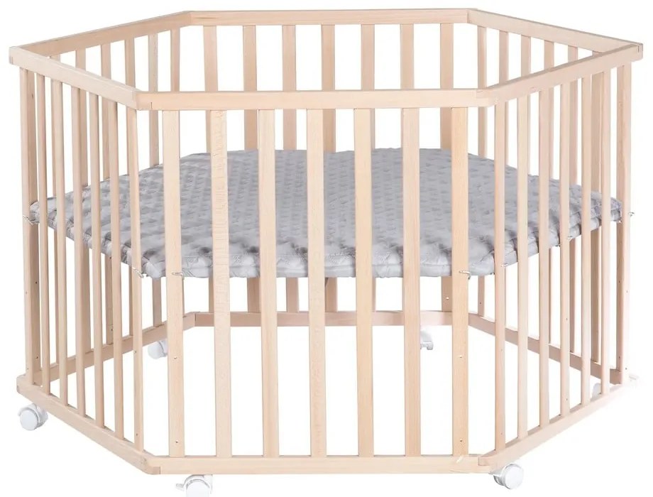 Кошара за игра от букова дървесина в естествен цвят 119x104 cm - Roba